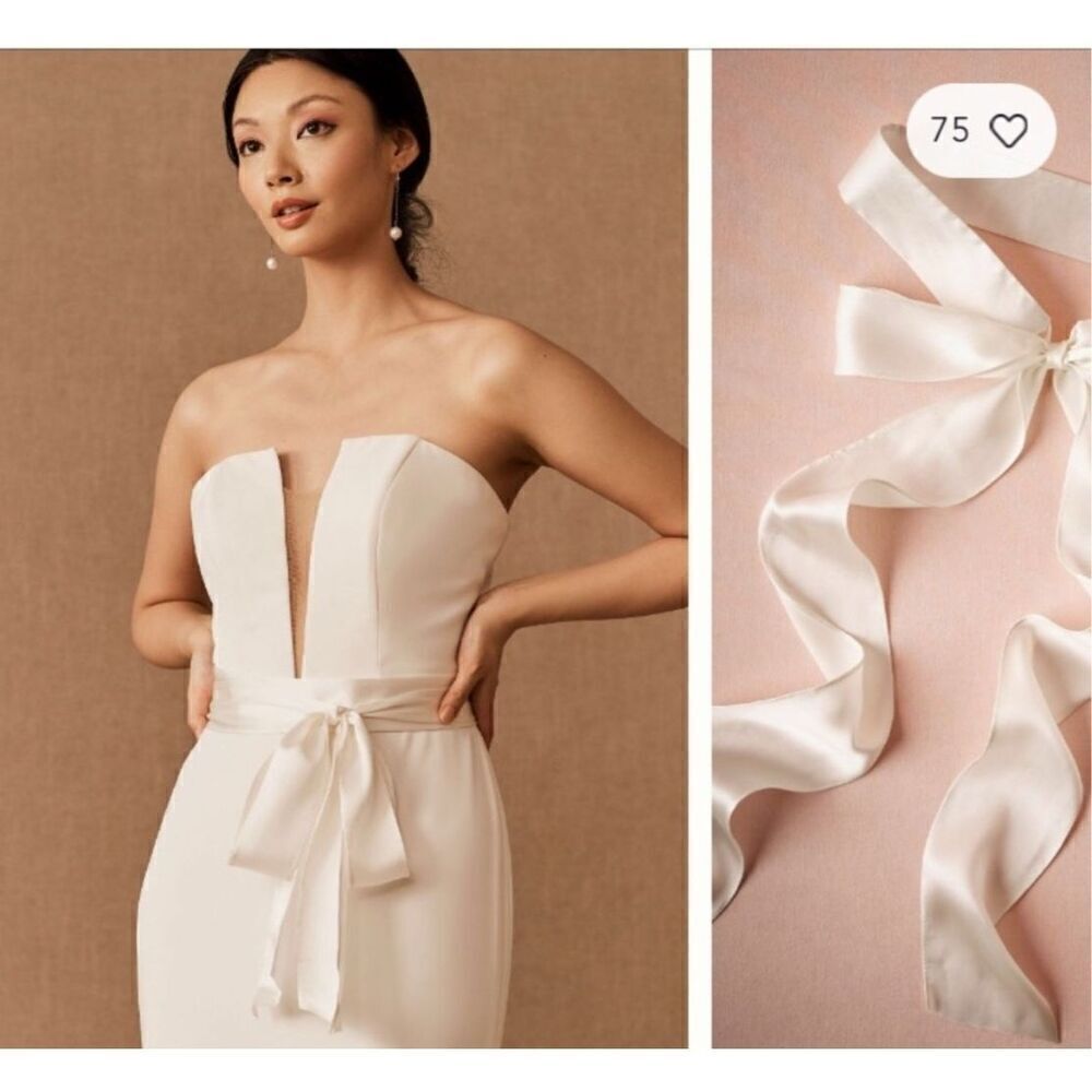 ANTHROPOLOGIE | BHLDN | simple sash silk in sand NEW